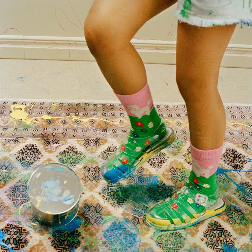 Happy Socks: Kids Poodle & Flowers