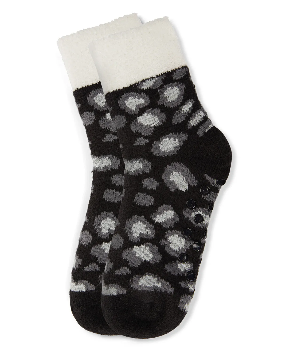 Leopard Print Yummy Fuzzy Sock