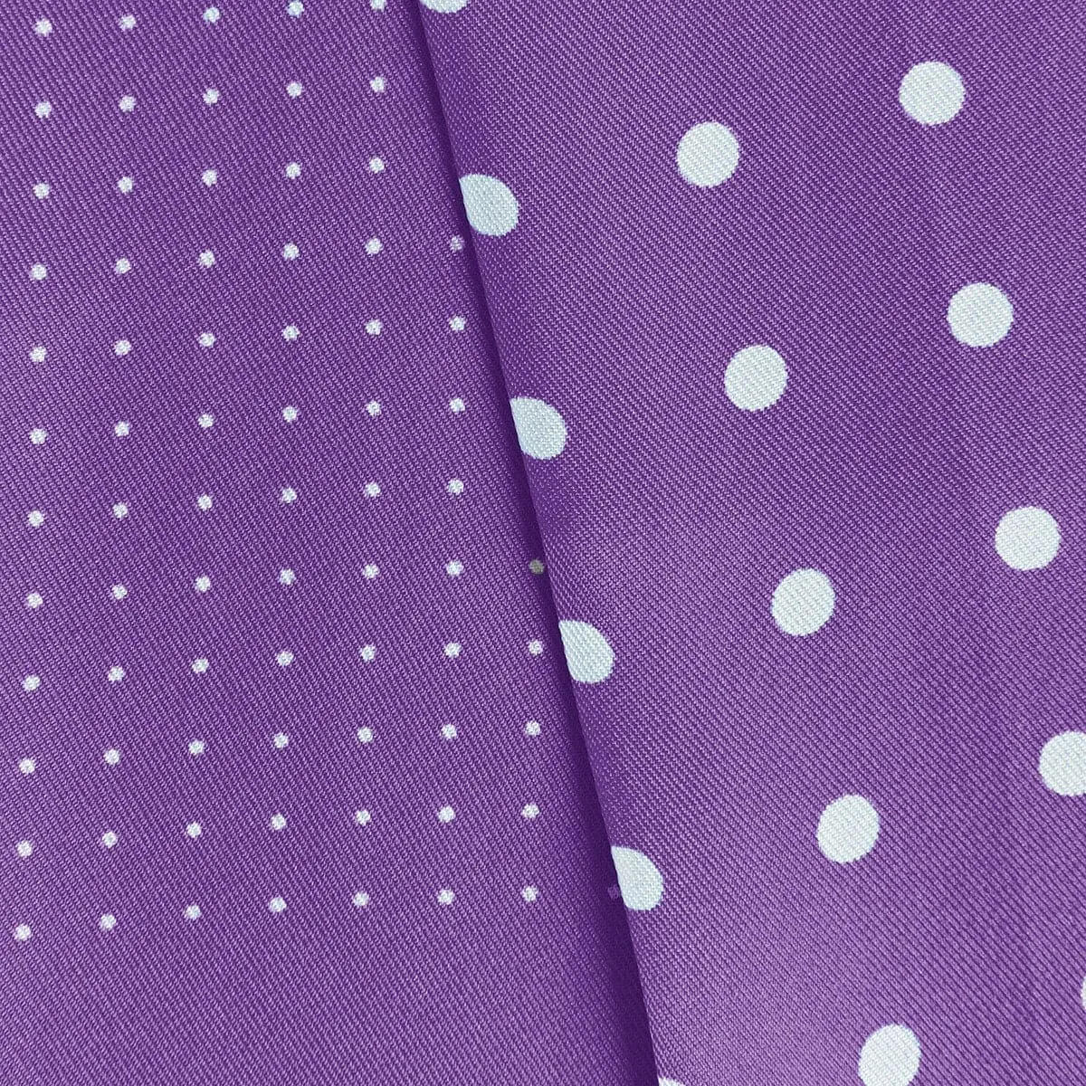 Lilac & White Spot Silk Tubular Scarf