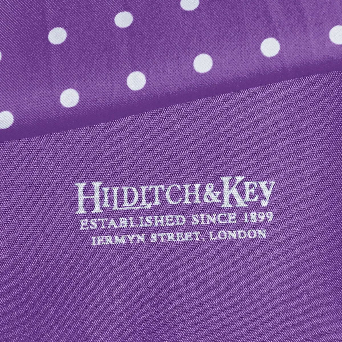 Lilac & White Spot Silk Tubular Scarf