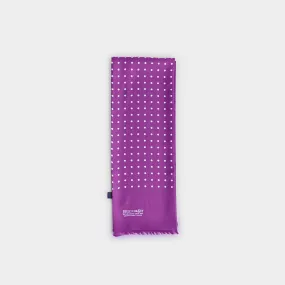 Magenta & White Spot Silk Tubular Scarf