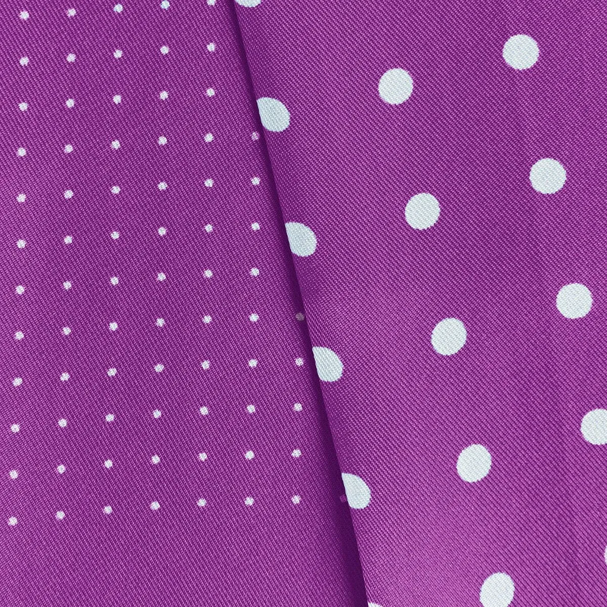 Magenta & White Spot Silk Tubular Scarf