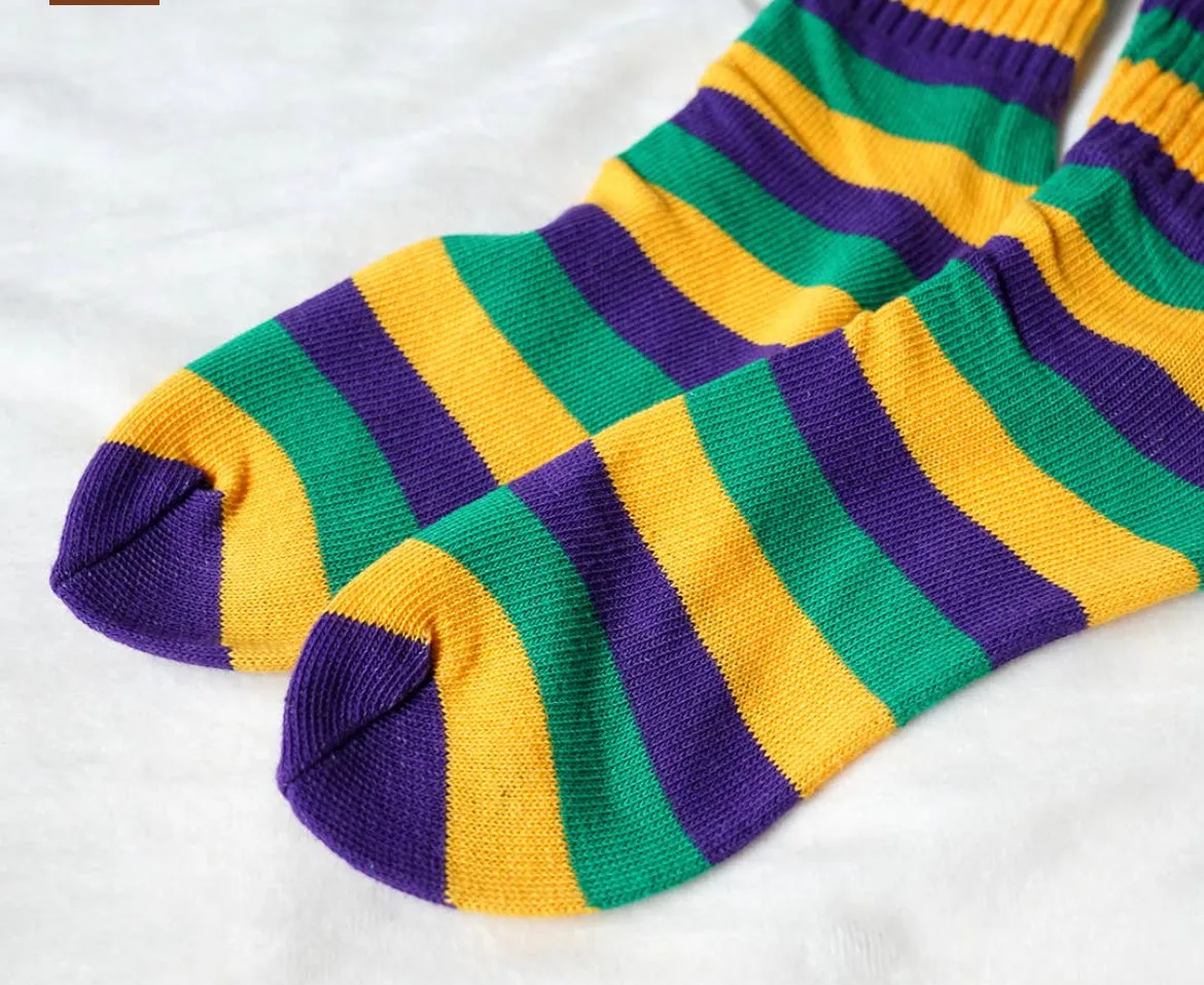 MARDI GRAS SLOUCH SOCKS