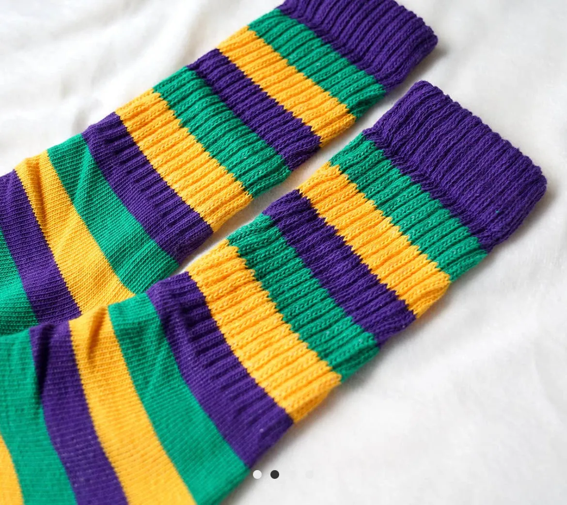 MARDI GRAS SLOUCH SOCKS