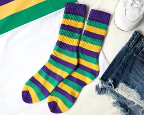 MARDI GRAS SLOUCH SOCKS