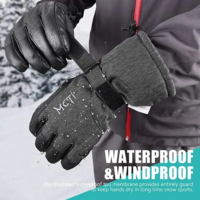 MCTi SkiPro On-Piste Unisex Ski Gloves-Men's Waterproof Ski Gloves