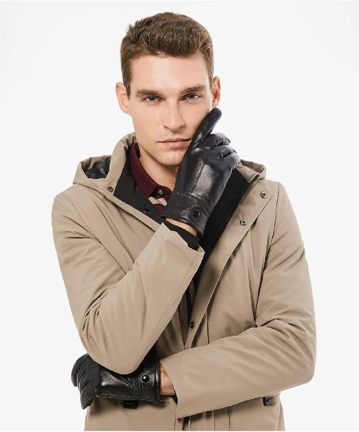 Mens Gloves Winter Gloves with Touchscreen Fingers Men's Gloves Windproof and Warm Touch Screen Gloves Winter Warm Gloves