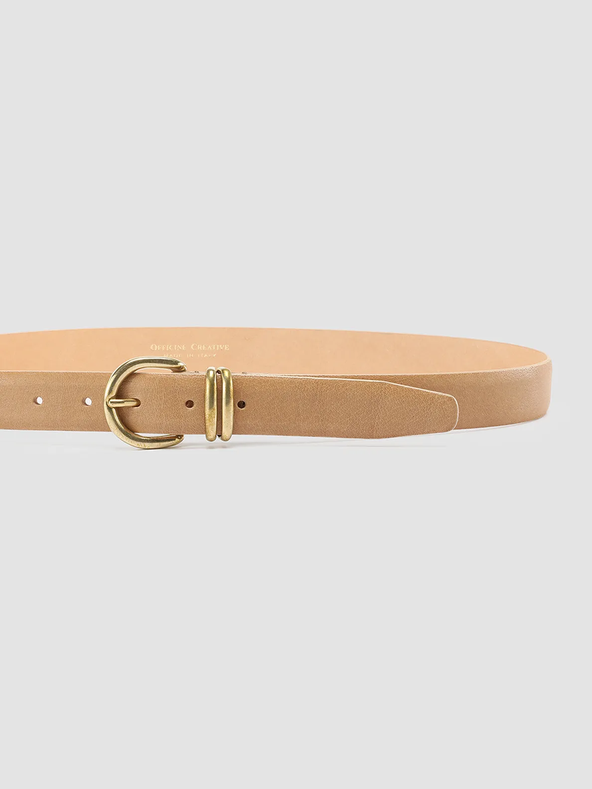 OC STRIP 46 - Taupe Leather Belt