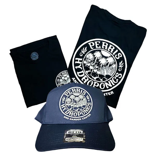 Perris Hydroponics Shirt Hat Bundle (Logo)