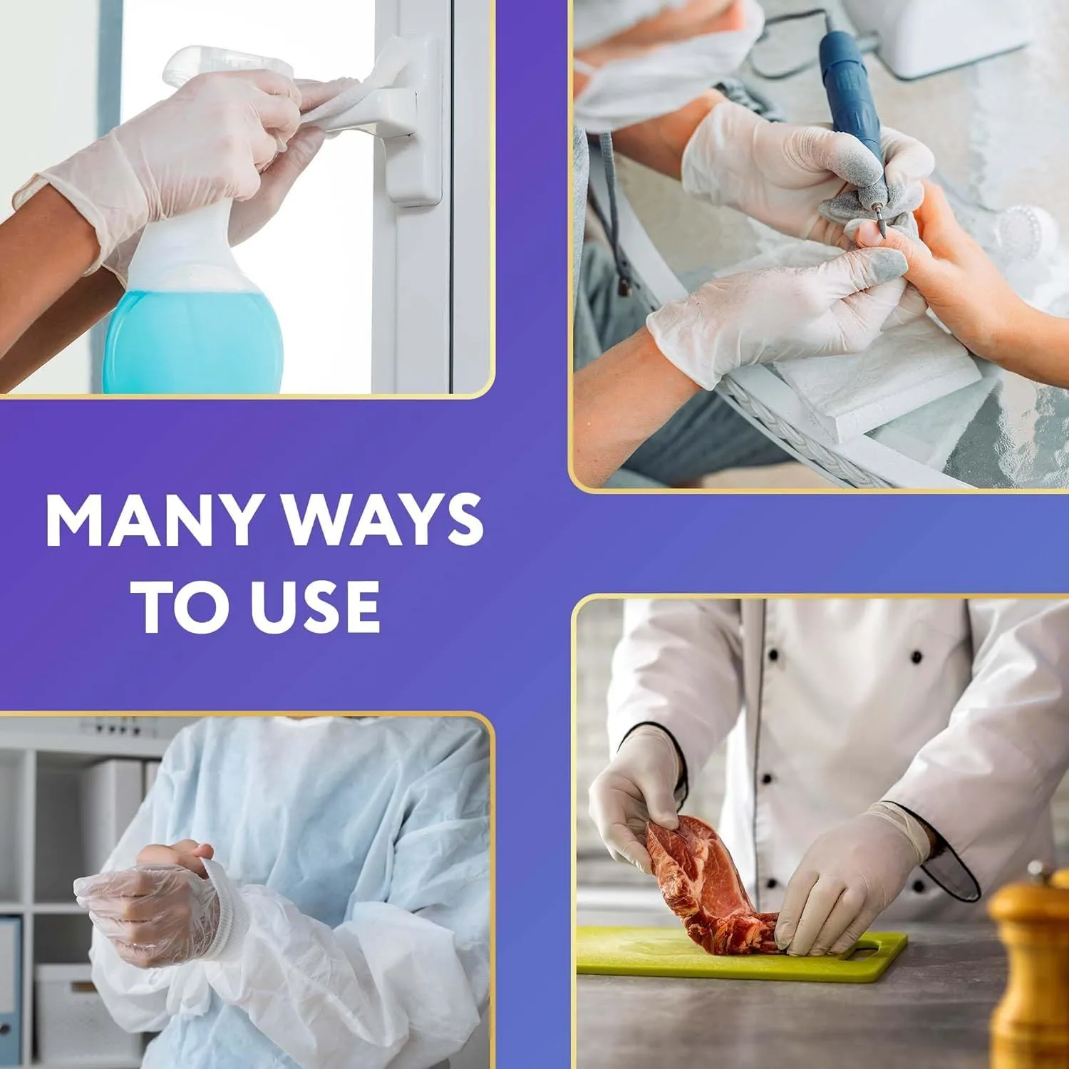 "APQ Supply's Vinyl Gloves: Versatile, Comfortable, and Professional Gloves for All Your Needs" - 1000 pack - Powder Free.