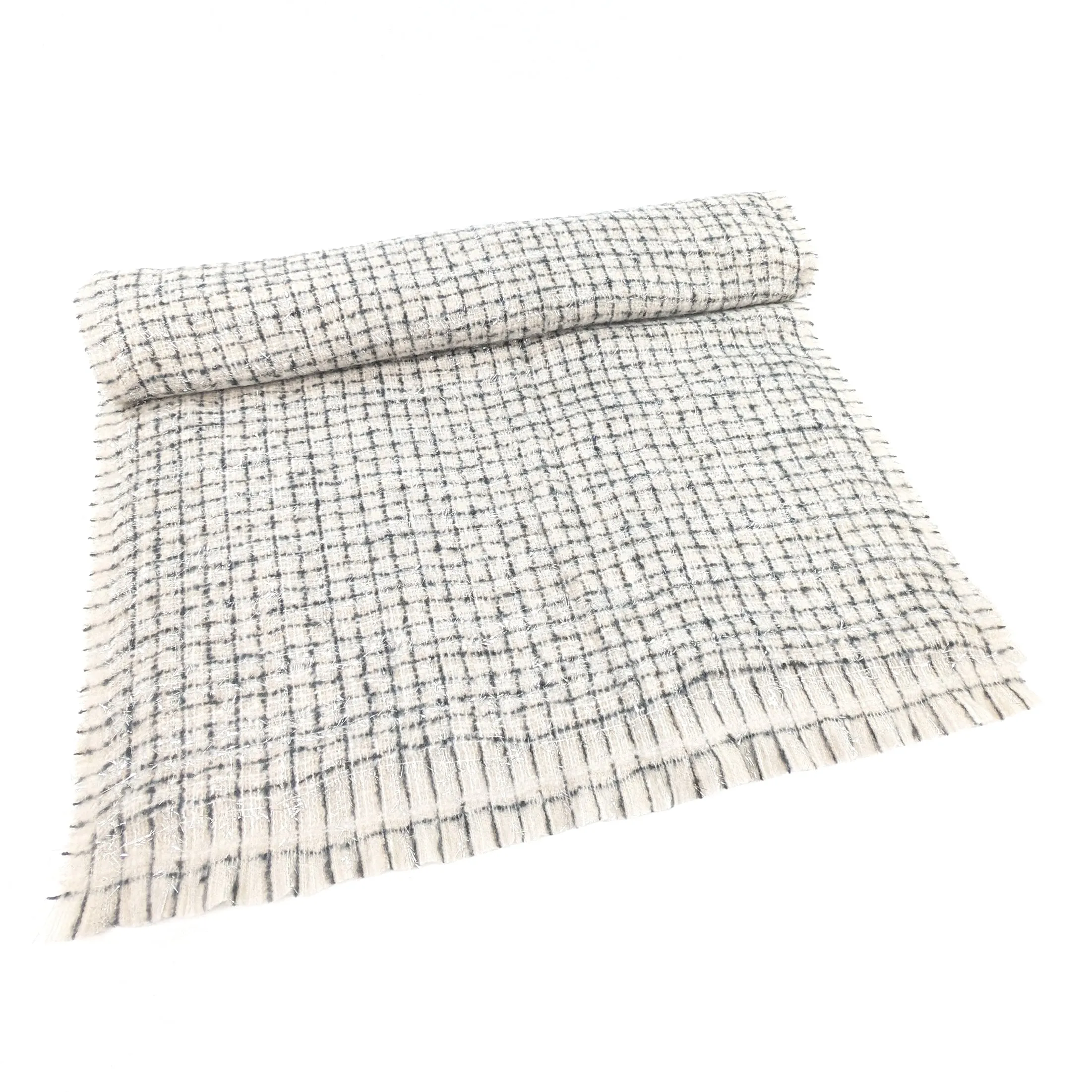 Rakita - Reversible Sparkly Thick Scarf (60x190cm) - Midnight Black