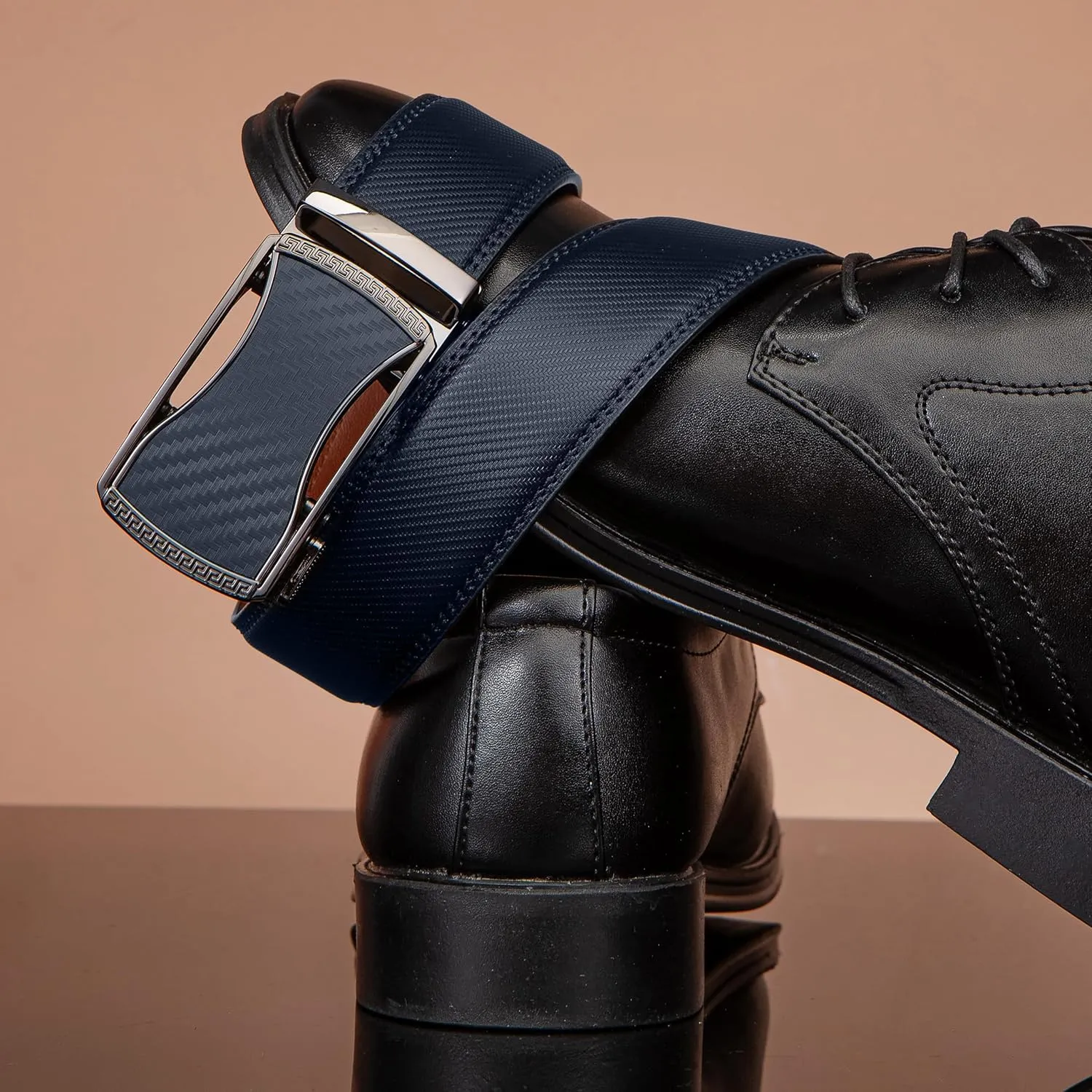 Ratchet Belts for Men 2 Pack - Mens Belt Leather with 35mm in Gift Set Box