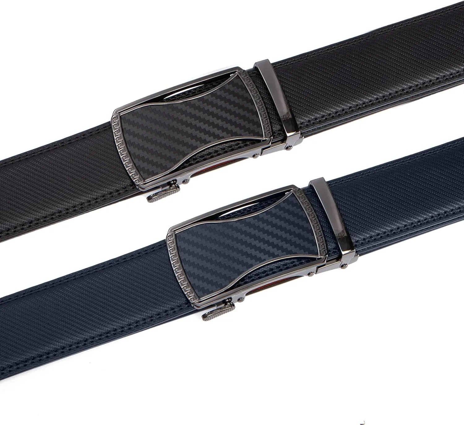 Ratchet Belts for Men 2 Pack - Mens Belt Leather with 35mm in Gift Set Box