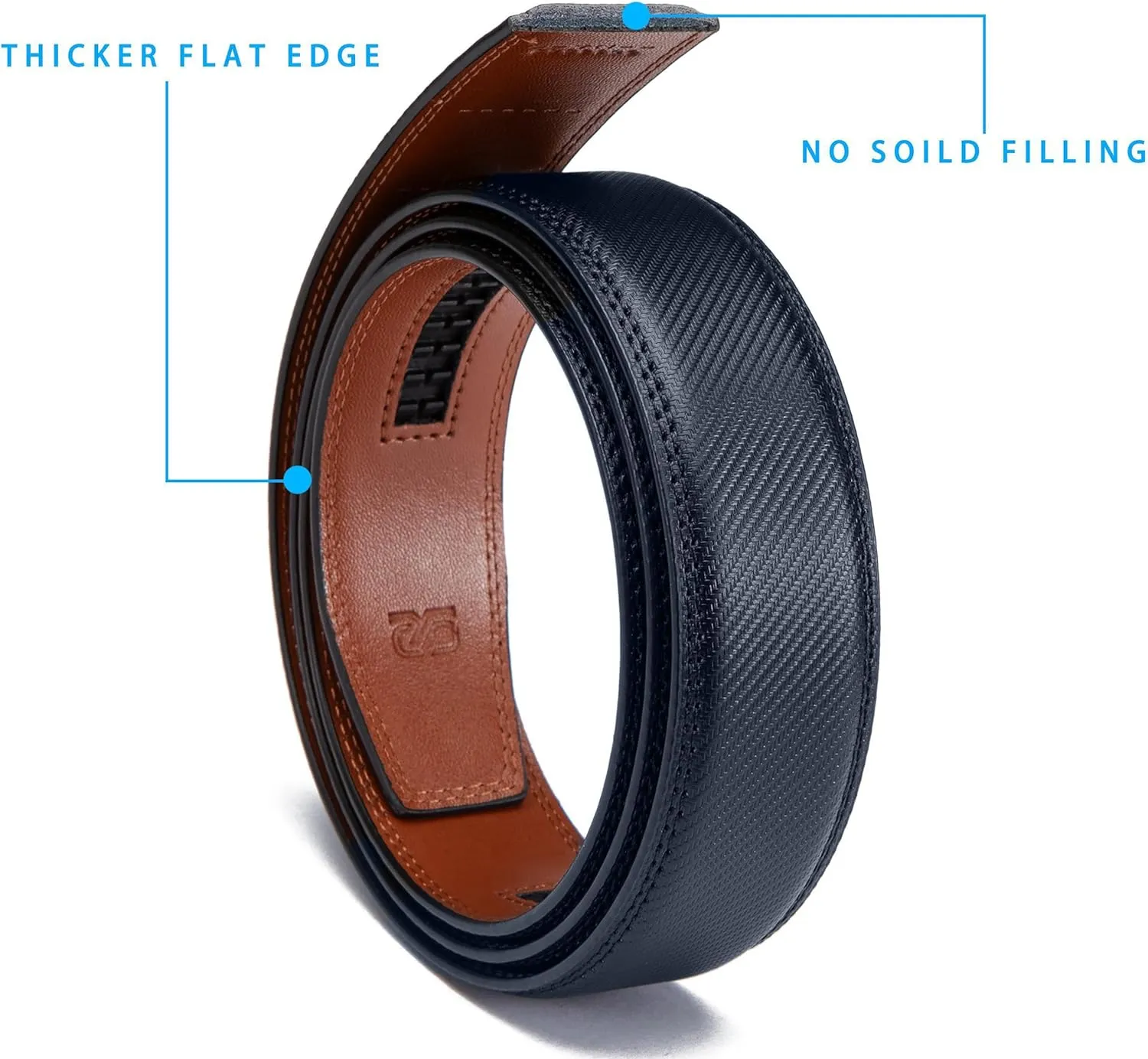 Ratchet Belts for Men 2 Pack - Mens Belt Leather with 35mm in Gift Set Box