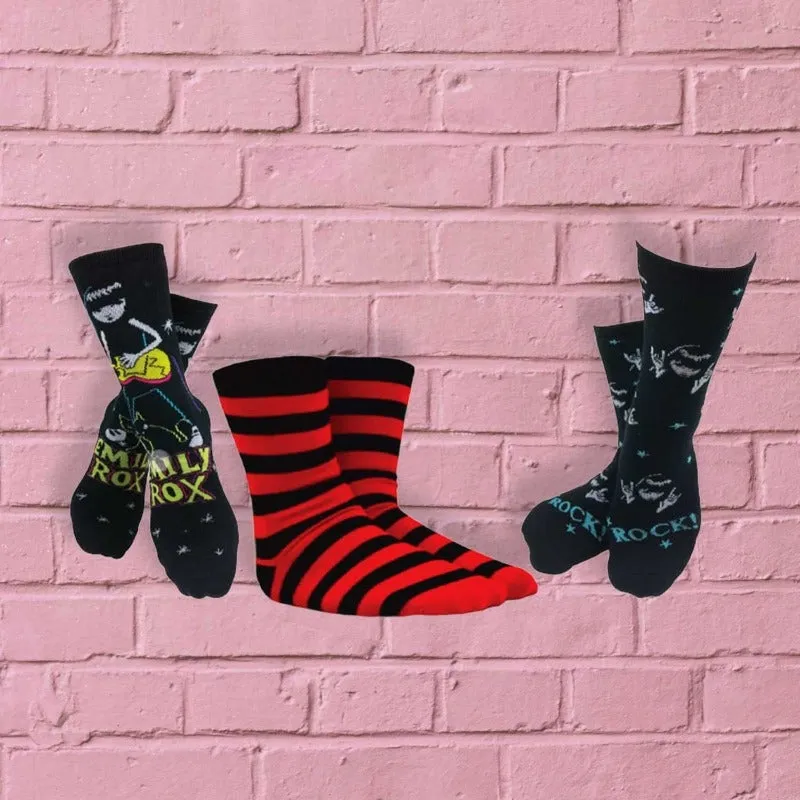 Rocker Chic Crew Socks - 3 Pair Pack