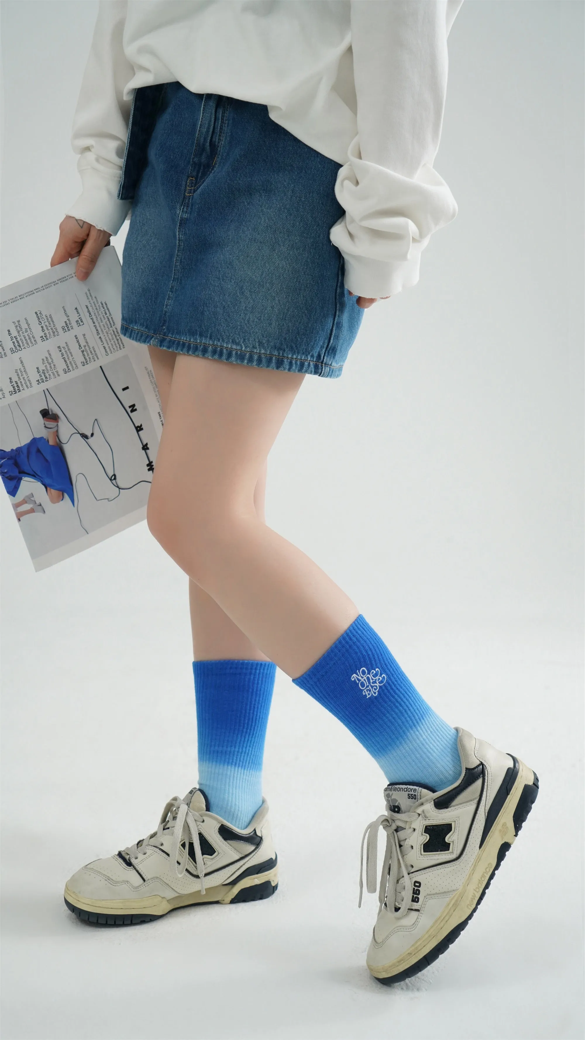 Sky Gradient High Socks