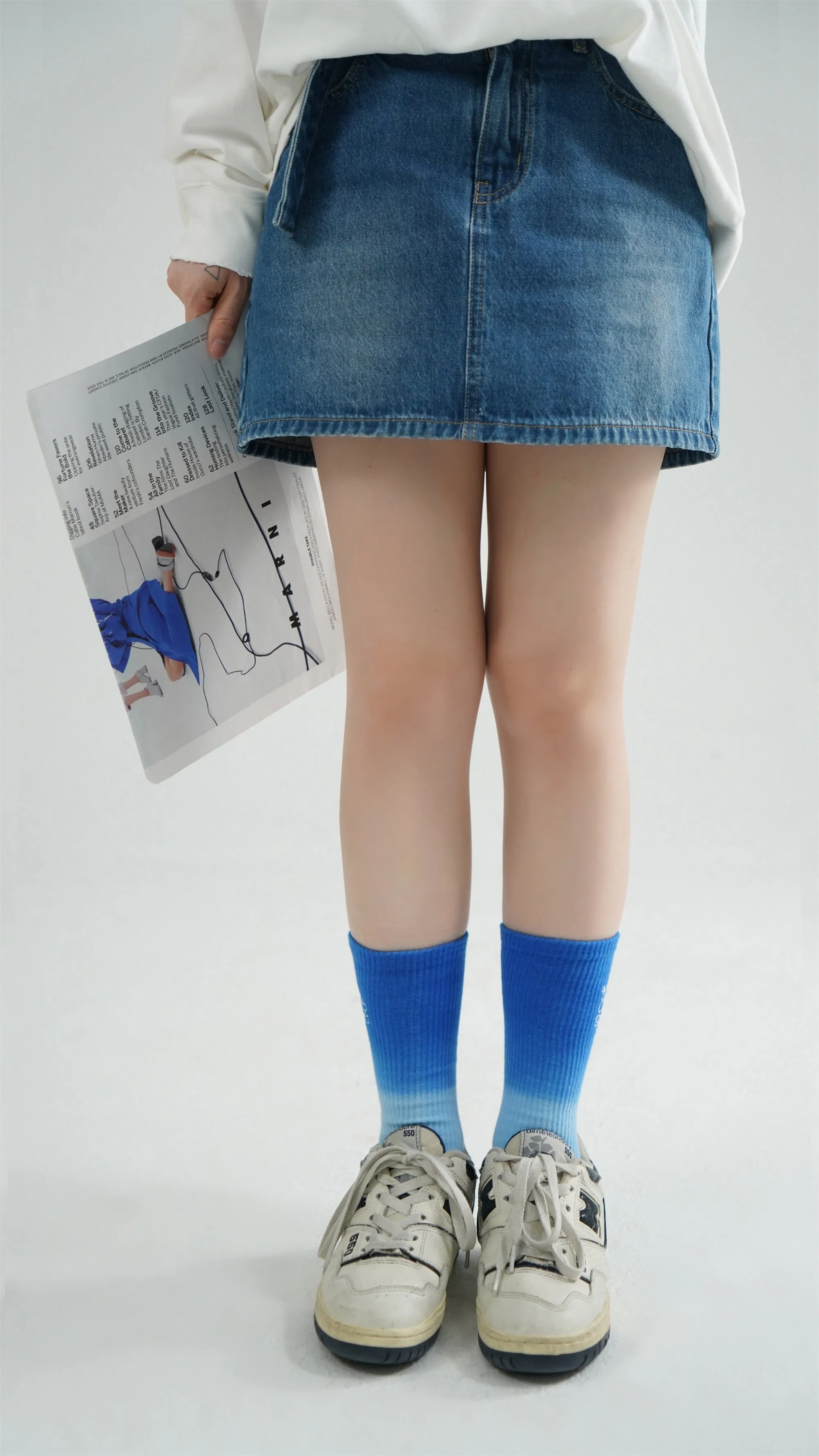 Sky Gradient High Socks