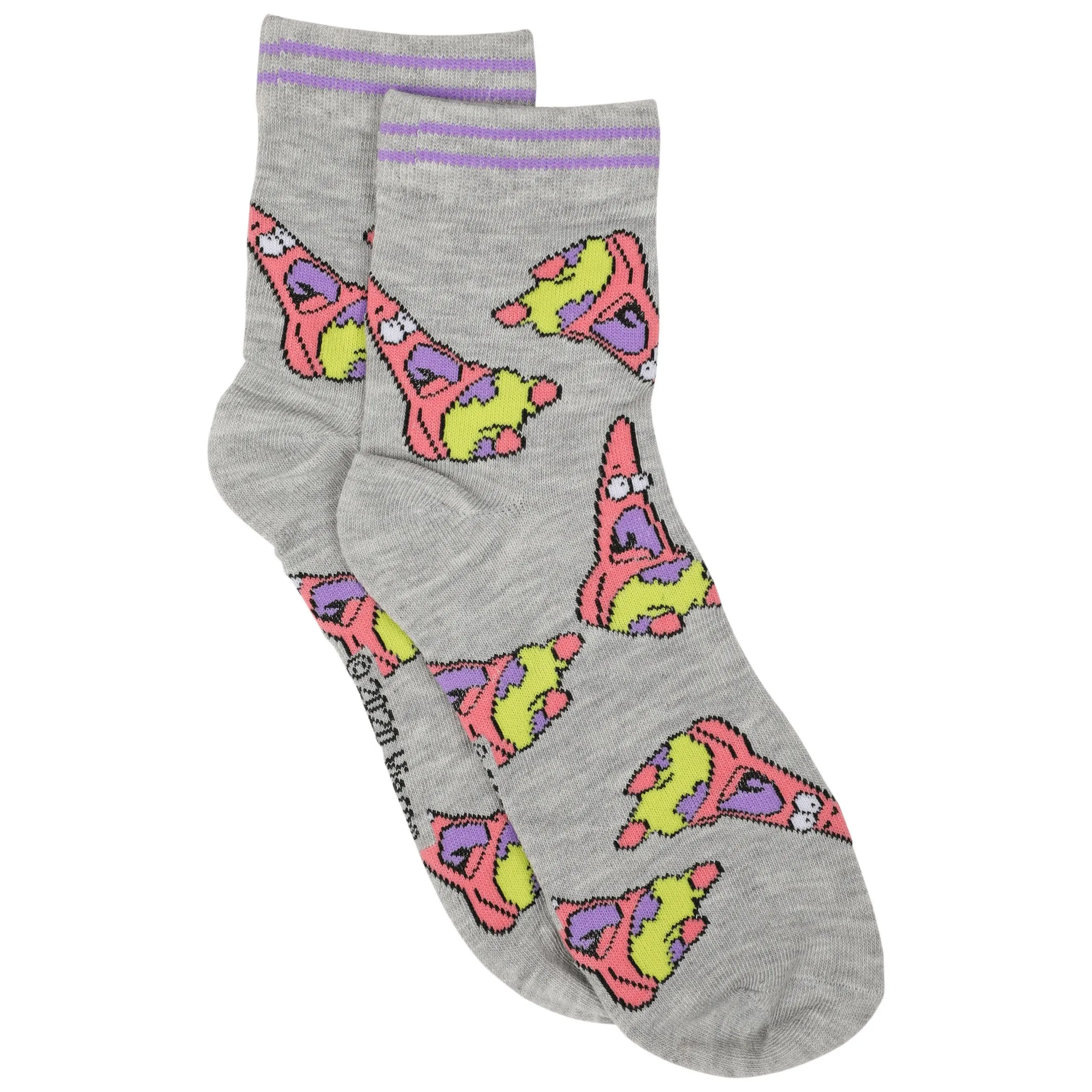 SpongeBob SquarePants Characters 3-Pair Pack of Women's Quarter Socks