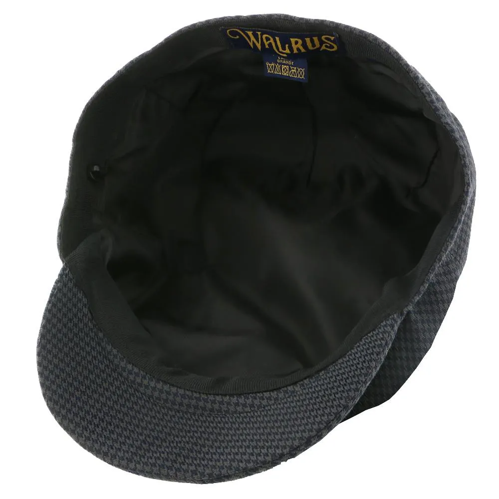The Blazer - Walrus Hats Navy/Green Houndstooth Polyester Ivy Cap