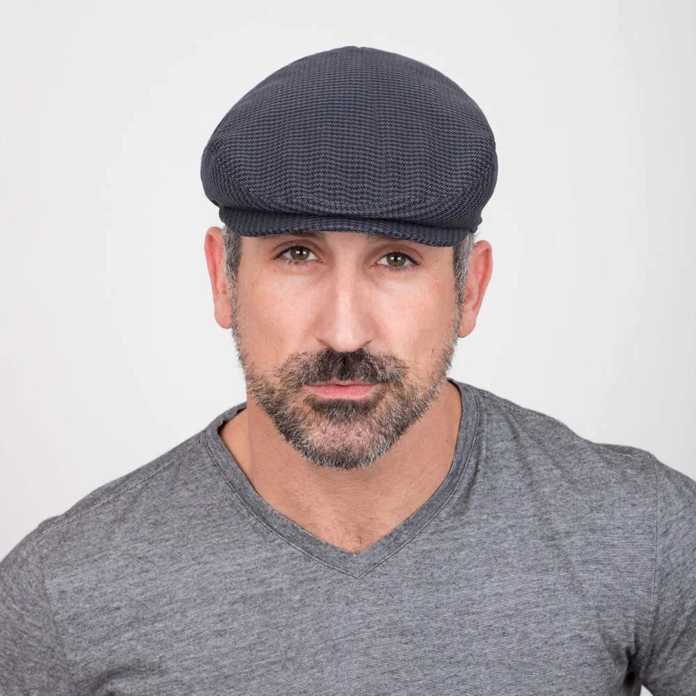 The Blazer - Walrus Hats Navy/Green Houndstooth Polyester Ivy Cap