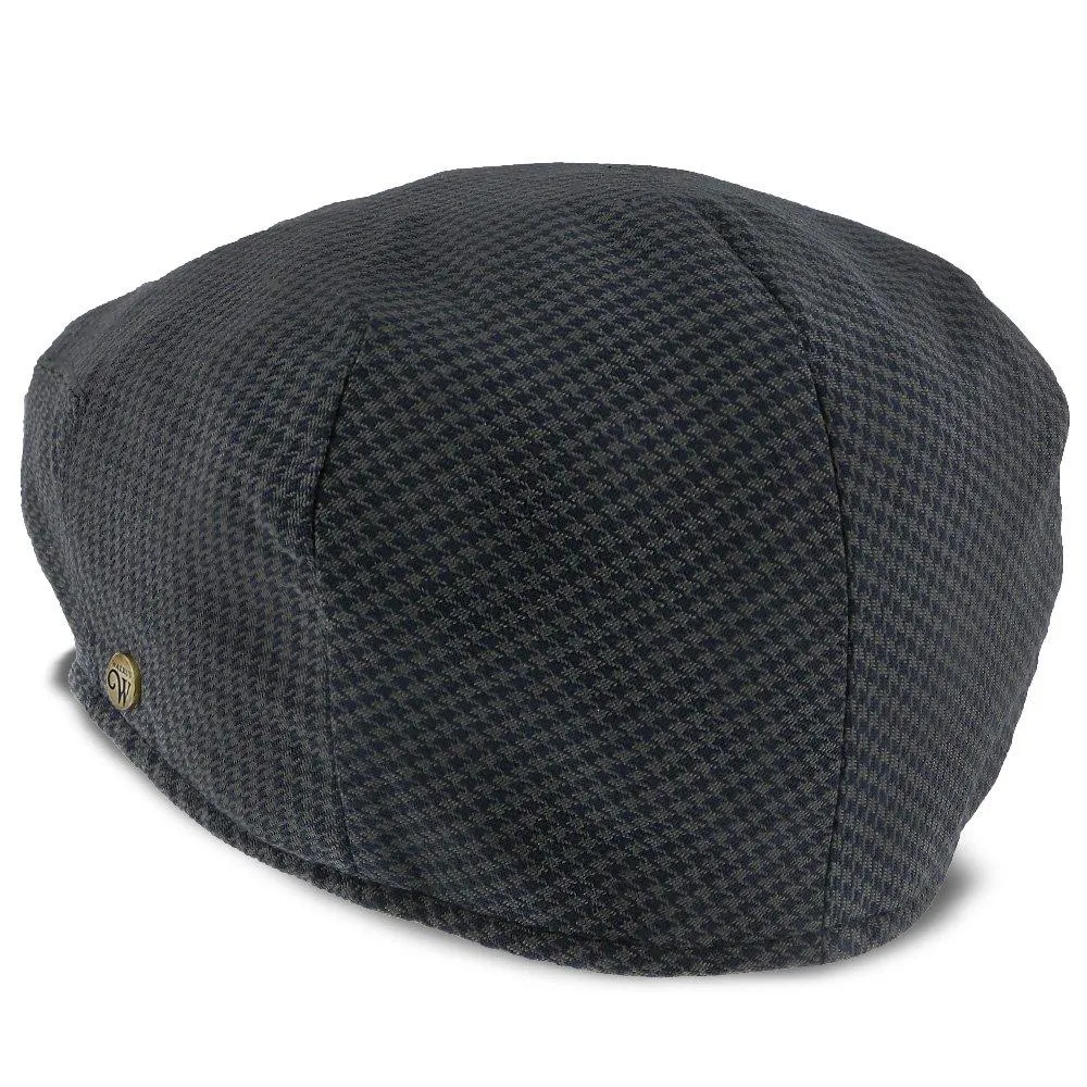 The Blazer - Walrus Hats Navy/Green Houndstooth Polyester Ivy Cap