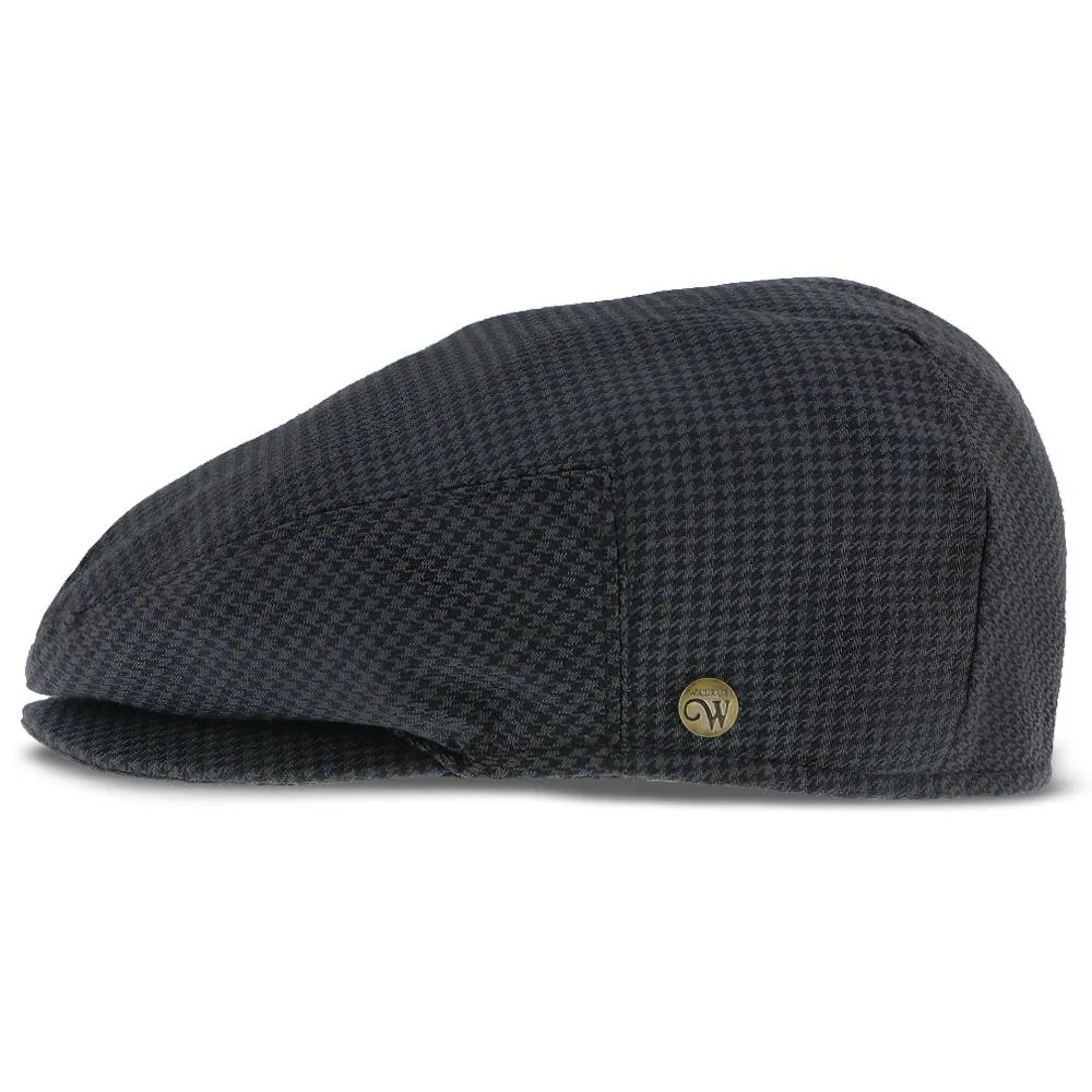 The Blazer - Walrus Hats Navy/Green Houndstooth Polyester Ivy Cap