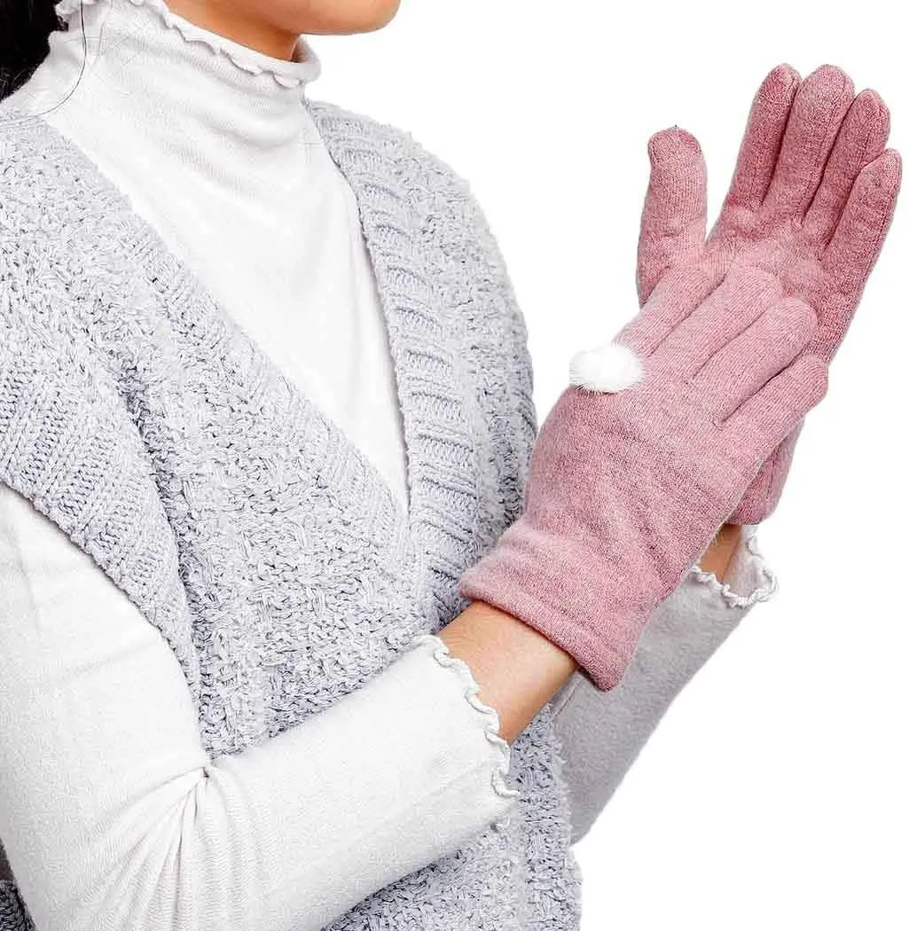 Urieo Winter Gloves Touch Screen Gloves Cold Weather Windproof Warm Thick Gloves for Driving Running Cycling Outdoor Work for Women