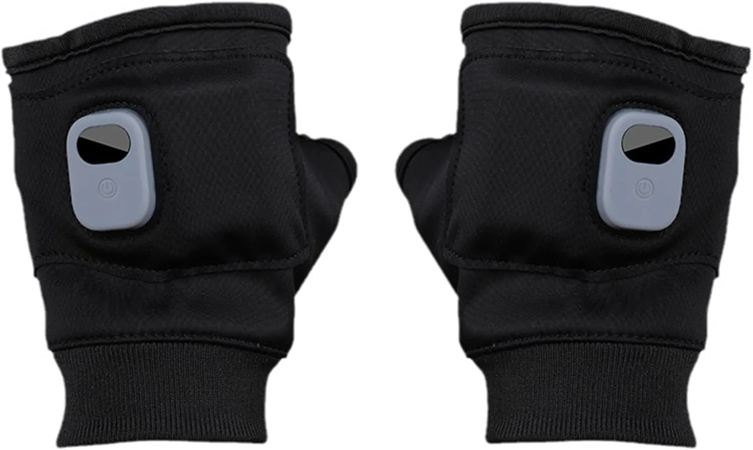USB Electric Rechargeable Mitten Heated Gloves Warmer Winter Half Finger Gloves