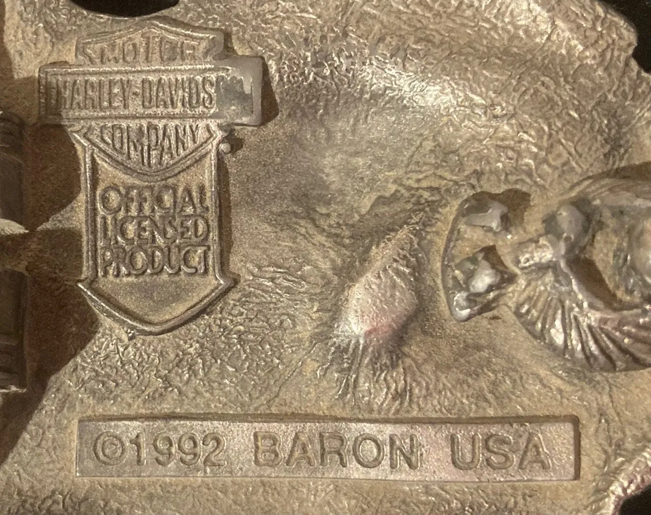 Vintage 1992 Metal Belt Buckle, Harley Davidson, Asphalt Warrior, Motorcycle, Biker, Quality, Heavy Duty, Fashion, Belts, Fun, Nice Design