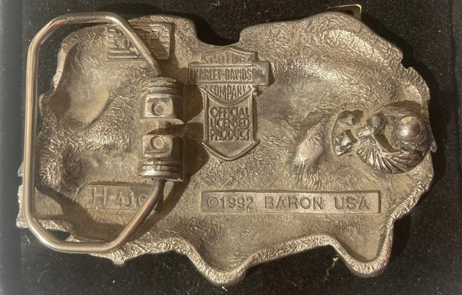 Vintage 1992 Metal Belt Buckle, Harley Davidson, Asphalt Warrior, Motorcycle, Biker, Quality, Heavy Duty, Fashion, Belts, Fun, Nice Design