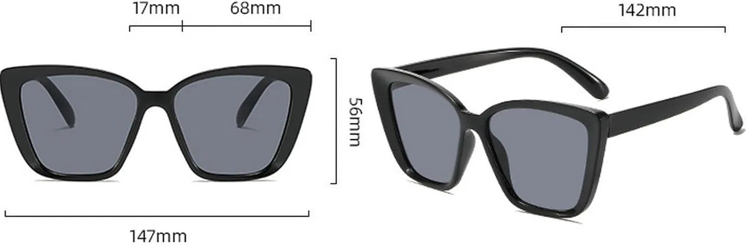 Vintage Cat Eye Sunglasses Women Square Small Frame Sun Glasses Female Retro Shades Fashion Ladies Leopard Sunglasses