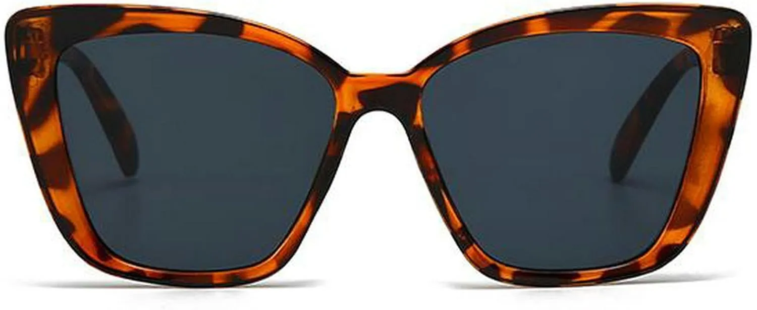 Vintage Cat Eye Sunglasses Women Square Small Frame Sun Glasses Female Retro Shades Fashion Ladies Leopard Sunglasses