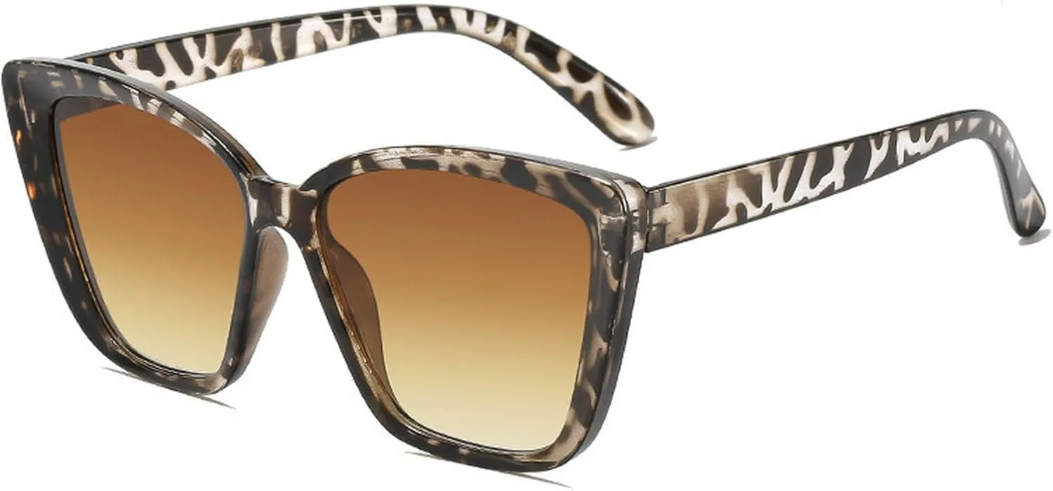 Vintage Cat Eye Sunglasses Women Square Small Frame Sun Glasses Female Retro Shades Fashion Ladies Leopard Sunglasses