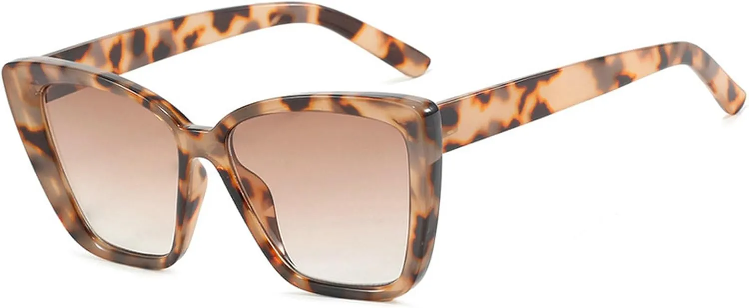 Vintage Cat Eye Sunglasses Women Square Small Frame Sun Glasses Female Retro Shades Fashion Ladies Leopard Sunglasses