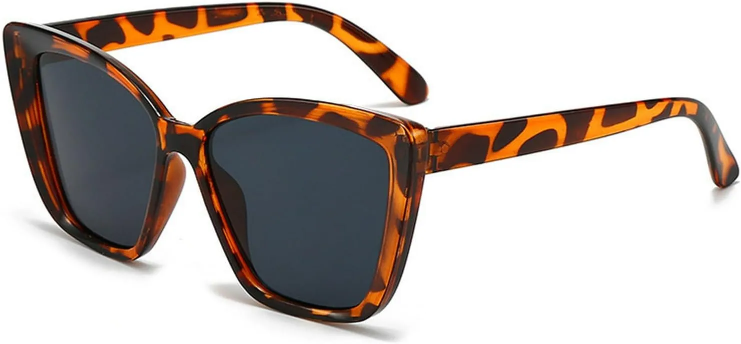 Vintage Cat Eye Sunglasses Women Square Small Frame Sun Glasses Female Retro Shades Fashion Ladies Leopard Sunglasses