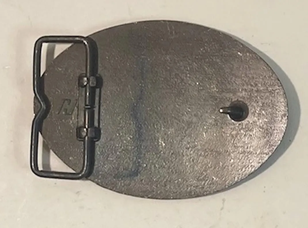 Vintage Metal Belt Buckle, Hole Hippie 1980, Heavy Duty, Quality, Made in USA, For Belts, Fashion, Shelf Display, Western Wear,