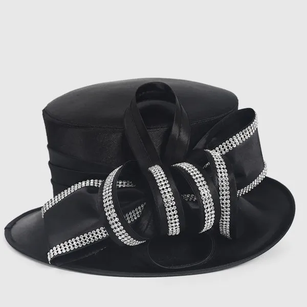Women Church Dress Hats with Rhinestones SD716