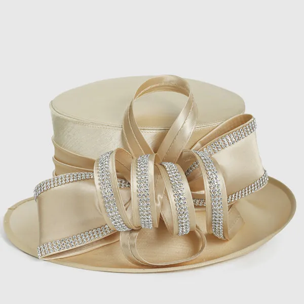 Women Church Dress Hats with Rhinestones SD716