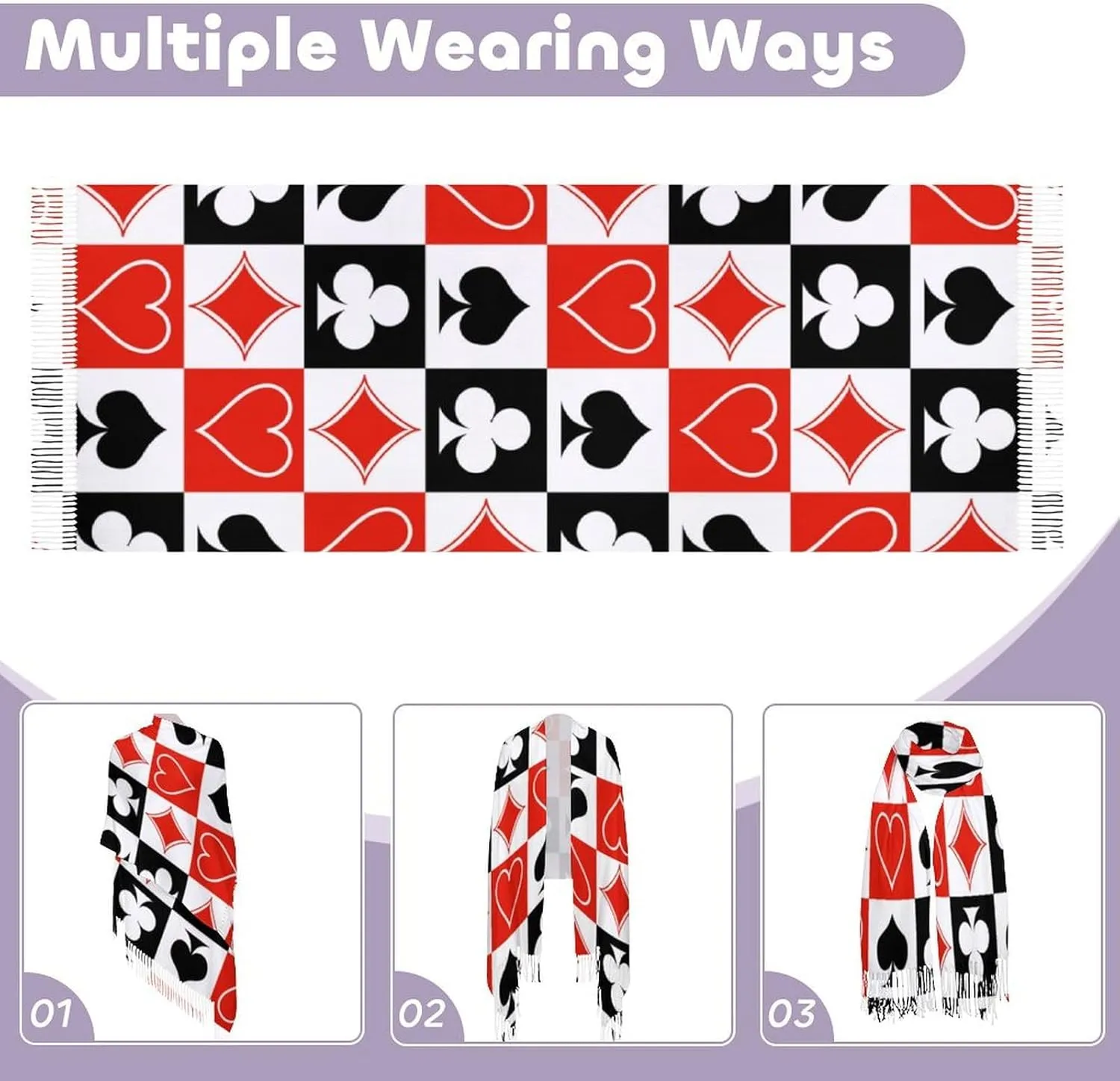 Womens Winter Scarf Scarves Soft Lightweight Blanket Thick Large Wrap Shawl