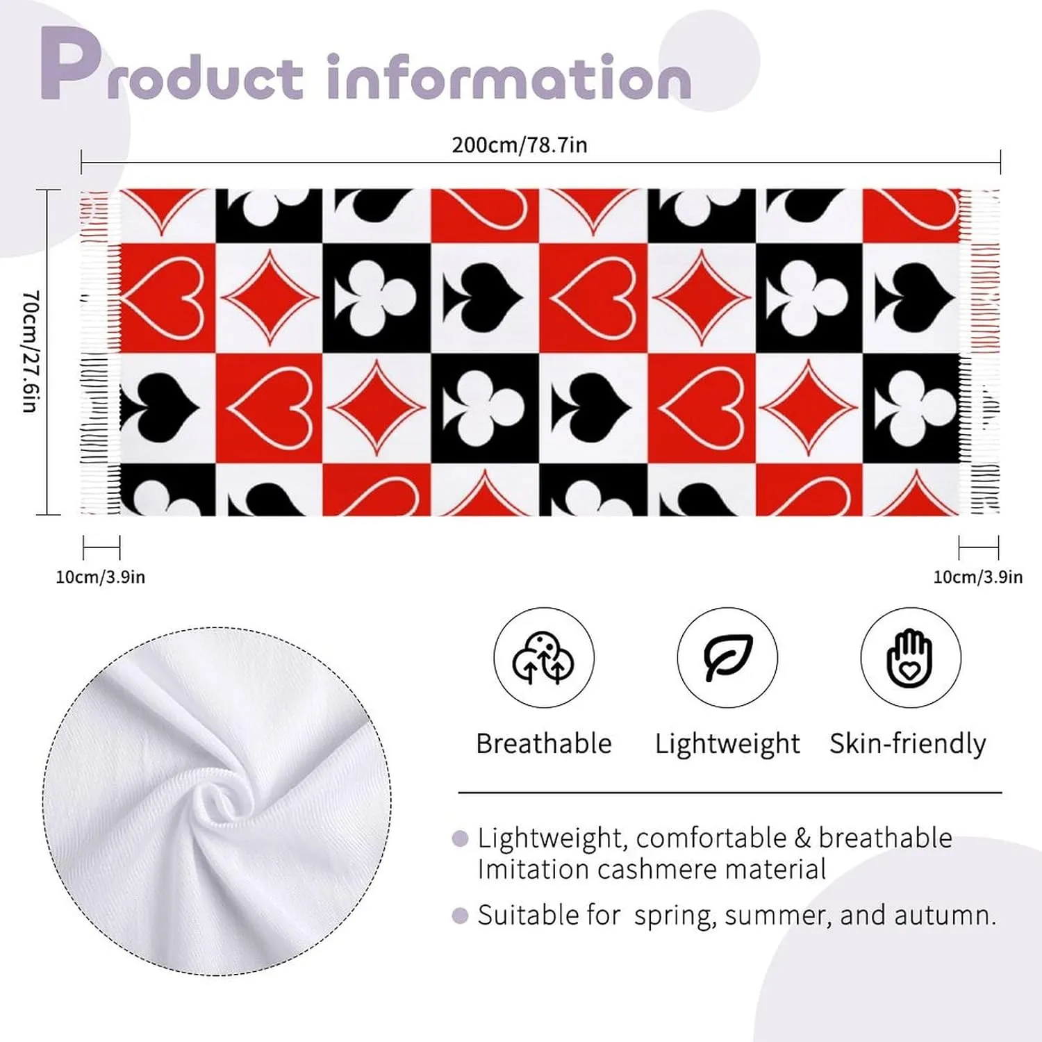 Womens Winter Scarf Scarves Soft Lightweight Blanket Thick Large Wrap Shawl